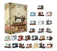 Christmas Countdown, Flat 2D Acrylic Ornaments | Sewing Machine 24 Days Christmas Holiday Countdown - For Home, Living Room, Apartment, School, Party, Winter Party, Daily Activity, Family Reunion