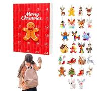 Christmas Countdown Gingerbread Man Embellishment - 24 Days 2D Acrylic Toys - Gingerbread Man Christmas Calendar | For Christmas Children Boys Girls Adults Family School Office
