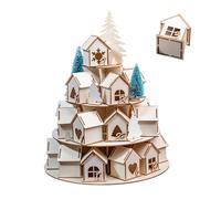 Christmas Countdown House,Advent Party Decoration,Christmas Countdown Number House - for Candy Chocolate Cookie Treats Snack