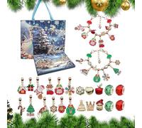 Christmas Countdown - Jewelry Christmas Advent,Cartoon Bracelet Themed 24 Days Holiday Stocking Stuffers for Grils Kids Women