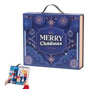 Christmas Countdown Kit - Empty Calendar Boxes, Candy Toy Containers, Festive Numbered Slots | Creative diyz Filling Set, Reusable Sturdy Material For Holiday Decoration Gift Giving Tradition