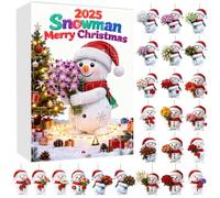 Christmas Countdown Ornaments, Versatile Display, 1 Box, 2d Acrylic Snowman Hanging Ornament, 24 Days Countdown Calendar, Festive Design, For Everyone To Enjoy (White)