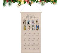 Christmas Countdown Pocket Display Board for Walls with Clips for Bedroom Office School Home University Box Classroom Room