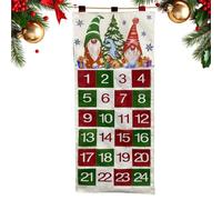 Christmas Countdown Pockets Soft Portable Festive Fabric 24 Days