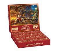 Christmas Countdown Puzzle - Advent Calendar 2024 Jigsaw Puzzle | 1008 Piece Christmas Countdown Calendar Jigsaw Puzzle | Family Game Night Jigsaw Puzzle in