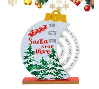 Christmas Countdown Sign, Wooden Christmas Countdown Timer, Manual Rotating Wood Block Calendar, Manual Rotating Perpetual Calendar, Manual Rotating Perpetual Calendar, Snowman Shaped Desk Calendar