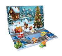 Christmas Countdown Toy - 24 Days Countdown Calendar With Pull-Back Vehicle Model | Small Vehicle Model for Toddler Girls Boys Teens Children Friend Sister