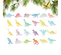 Christmas Countdown Toy, 24 Days Glow-In-The-Dark Dinosaur Figure Countdown Calendar for Kid, Adorable Home Decoration for Desk Shelf Bedroom Living Room