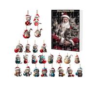 Christmas Countdown Toy | 2D Acrylic Miniature Cat Figure Countdown Calendar for Child - Adorable Christmas Ornaments for Daughter Wife Sister Kid Friend Girls Boys To Celebrate