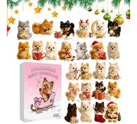 Christmas Countdown Toy - 2D Flat Acrylic Dog Design Ornament,24 Days Dog Pendant Countdown Calendar - for Men Women Girls Youth Teens Wife Husband Son Daughter Family Friends