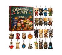 Christmas Countdown Toy - 2D Flat Acrylic Ornament | 2025 Pendant Advent Christmas Tree Decoration Gift For Children & Lovers Decor, 1 Set