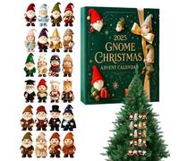 Christmas Countdown Toy,Cute 2D Flat Acrylic Gnome Ornament | 24 Days Gnome Figurine Countdown Calendar | for Men Women Boys Youth Teens Wife Husband Son Daughter Family Friends