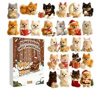 Christmas Countdown Toys - 2D Flat Acrylic Dog Design Embellishment - Dog Design Christmas Calendar for Kids,For Men Women Boys Girls Youth Teens Wife Husband Daughter Family