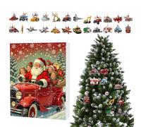 Christmas | Countdown Twenty-Four Days with Christmas Decorations | 2D Acrylic Christmas Decorations for Vehicles for Events Backpack Home Party