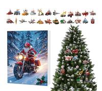 Christmas , Countdown Twenty-Four Days with Christmas Decorations | 2D Acrylic Vehicle Decoration for Home Events Party Car Backpack