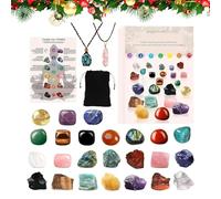 Christmas Countdown with 24 Day Pendants - 2025 Decorative Crystals | For Mother's Day Birthday Yoga Meditation Collection