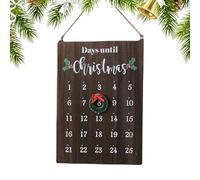 Christmas Countdown Wooden Sign - Seasonal Wooden Decor 25 Days - Countdown Calendar for Christmas | For Family Friends Neighbors Classroom Living Room Bedroom Study