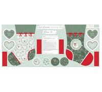 Christmas Country by Victoria Louise Design 100% Cotton 112cmx50cm Stocking Panel Fabric for Sewing, Crafting, Dressmaking, Patchwork
