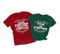 Christmas Couples His and Her Shirt: Family Matching Xmas Outfits Sets - Funny Holiday Graphic Pajamas Tees Top, A-big Green（man）, L