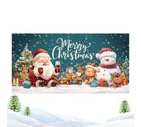 Christmas Cover for Garage Doors, 400 x 180 cm Holiday Decoration - Christmas Background with Merry Christmas, for Outdoor and Indoor Use, Party, Garden, Wall, Home, Patio and