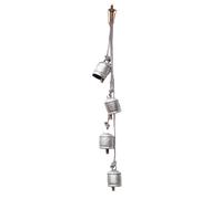 Christmas Cow Bells on a Rope - Hanging Harmony Bells | Harmony Christmas Bells | Christmas Cow Bells | Christmas Tree Bell String,Metal Vintage Bells with Rope, Christmas Bells for Doors