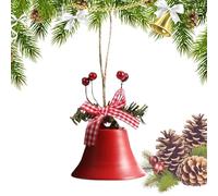 Christmas Cow Bells, Vintage Christmas Bells, Metal Tree Bells, Holiday Chic Bells, Antique Christmas Bells with Christmas Bow/Berries for Wall Garden Home Decoration
