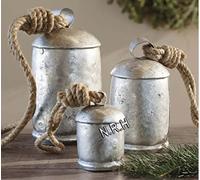 Christmas Cow Harmony Giant Cow Bells Set of 3 Vintage Rustic Xmas Bell Hanging on Rope Harmony Shabby Chic Christmas Bell for Decoration Tin Metal Lucky (4", 6", 8" Large Bells)