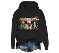Christmas Cow Sweatshirts Highland Cows Christmas Sweatshirt Funny Xmas Hoodie