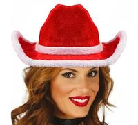 Christmas Cowboy Hat, Santa Cowboy Hat, Santa Hat, Unisex Cowboy Cowgirl Dress Hat for Christmas Costume Parties