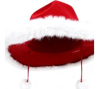 Christmas Cowboy Hat - Texan Cowboy Hat | Wild Western Sheriff, Christmas Fancy Dress Accessory, Christmas Dress Up Hats, White/Pink Cap for Women, Hat for Women