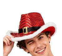 Christmas Cowgirl Hat - This Christmas Cowboy Hat for Women adds a touch of elegance to your clothes and acts as an eye-catching festive accessory.Increase your presence at Weihnac