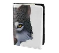 Christmas Cozy Travel Passport Holder Cover Wallet Leather Case Travel Essentials Luggage Accessories, Wolf's Head, One Size, Contemporary