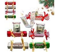 Christmas Cracker Gift Boxes, Creative Diy Funny Money Box Cash Gift Pull, for Christmas Kids Adults Gifts (4Pcs) 12pcs
