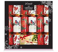 Christmas Crackers Pack 12x12in Wreath & Robin w/Premium contents + 'Find the Pair' cards game OR 12pcs Bingo Card