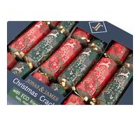 Christmas Crackers Pack of 16, Festive Green and Red Christmas Party Crackers Include Party Hat, Motto, Snap With Surprise Gift, Christmas Tableware Crackers Dining Table Decoration