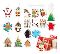 Christmas Craft - 2D Party Pendant 12 X 10 Cm With Stickers Christmas Decorations Craft | Create Tree Decorations From Adults Tree Family Celebration