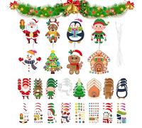 Christmas Craft - 2D Party Pendant 12 X 10 Cm With Stickers Christmas Decorations Craft | Create Tree Decorations From Adults Tree Family Celebration