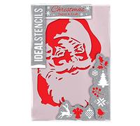 Christmas Craft & Decor Stencil, Santa Face Design, Festive Art & Craft, Reusable Painting Stencil, A5 15x21cm