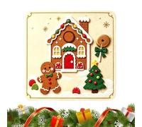 Christmas Craft Kits - Gingerbread House Design Felt Sticker Party Activity