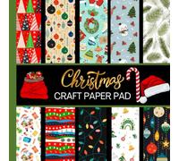 Christmas Craft Paper Pad: 20 Double Sided Sheets 8.5 x 8.5 for Scrapbooking, Mixed Media Art, Junk Journals, Crafting projects, Origami, and More: Christmas Scrapbook Paper