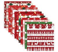 Christmas Craft Paper Set - 12X Decorative Patterned Collection, Vibrant Colors, Easy to Cut and Glue | Creative Holiday Scrapbook for Handmade Cards, Albums, Invitations, Art Decoration
