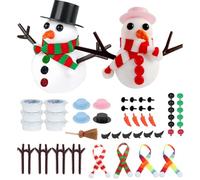 Christmas Crafts for Kids,Creative Snow Man Making Craft Kit | Molding Clay for Kids - for Holiday Winter Activities Classroom Class School Play Celebration Decor