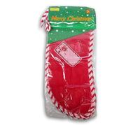 Christmas Crafts Net Mesh Stockings for Candy Gifts, Rewards, Easy Presents, and More - 3 Count - 7 x 16 Inch