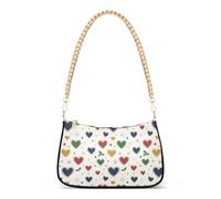 Christmas Cream Hearts Snowflakes Holly Trendy Chain Quilted Crossbody Bags for Women Hand Bags for Women for Wife