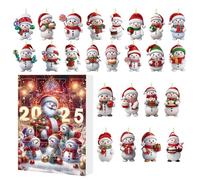 Christmas , Creative Acrylic Calendar 2D - Snowman Themed Decorative Pendant for the Whole Family, for Window and Table