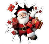 Christmas Creative Wall Sticker,Santa Breakthrough Wall Sticker,2026 New 3D Christmas Stickers,WallDecorations Indoor Removable Waterproof,Festive Reindeer Stickers for Xmas WindowWall Refrigerator