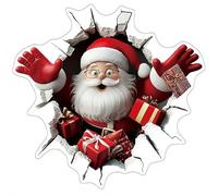Christmas Creative Wall Sticker,Santa Breakthrough Wall Sticker,2026 New 3D Christmas Stickers,WallDecorations Indoor Removable Waterproof,Festive Reindeer Stickers for Xmas WindowWall Refrigerator
