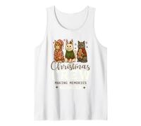 Christmas Crew Making Memories Together Cute Cats Kittys Tank Top
