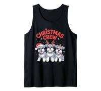 Christmas Crew Puppy Dog Funny Christmas Mini Schnauzer Tank Top