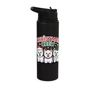 Christmas Crew Westie Christmas West Highland White Terrier Stainless Steel Insulated Water Bottle